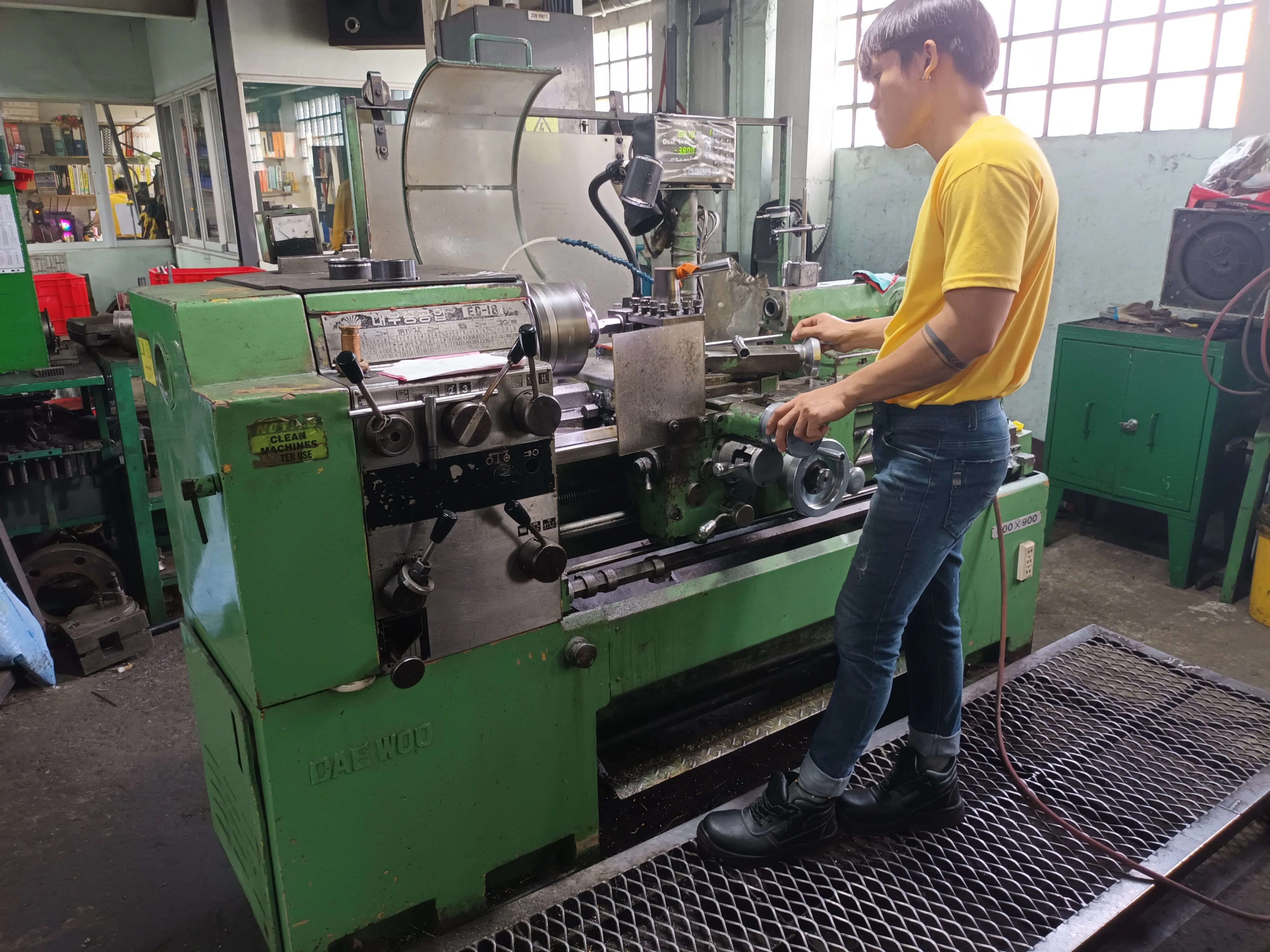 Machinist at work